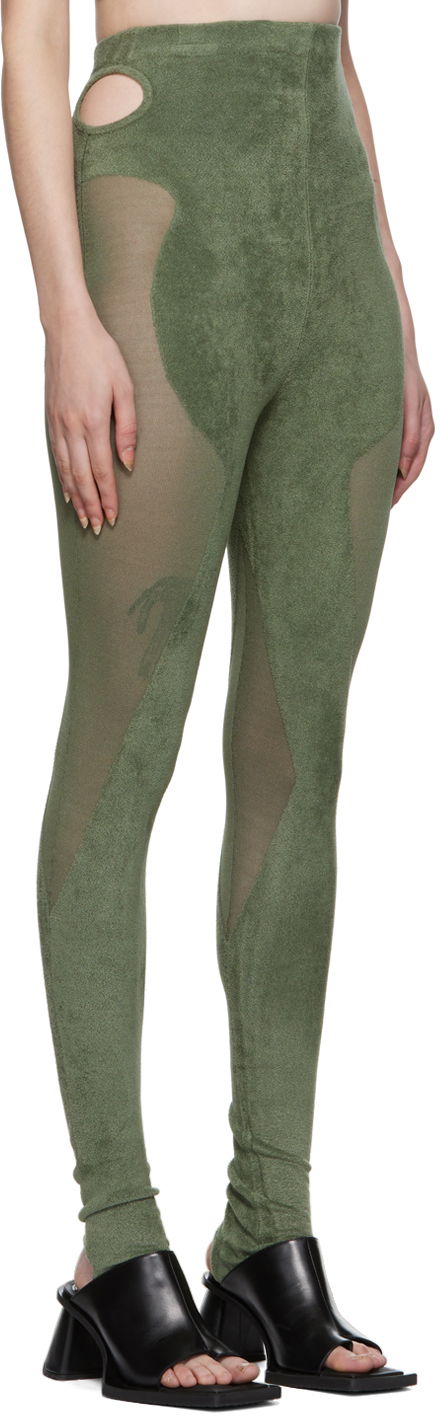 Клинове Dion Lee Chenille Leggings Зелено | C7128P22, 1
