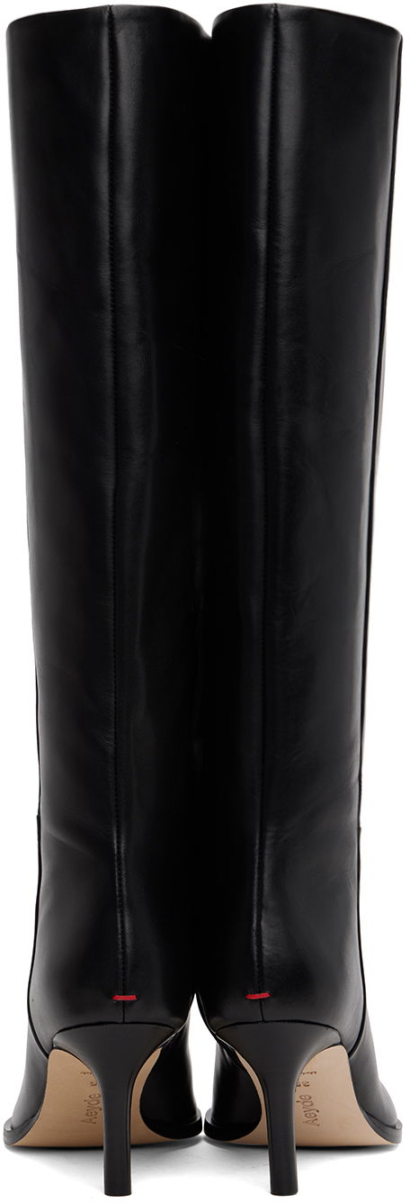 Облекло Aeyde Aeyde Tula Leather Tall Boots Черно | A11-KB-TULP75ST95-FW24-800-001, 1