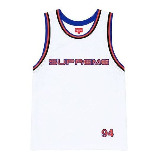 Потник Supreme Rhinestone Basketball Jersey Бяло | SUP-SS19-10400