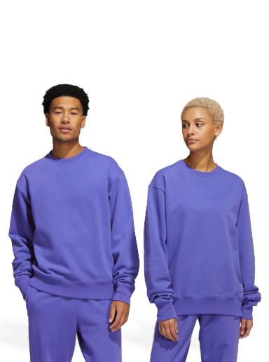 Суитчър adidas Originals Pharrell Williams Basics Crew Sweatshirt Лилаво | HF9945