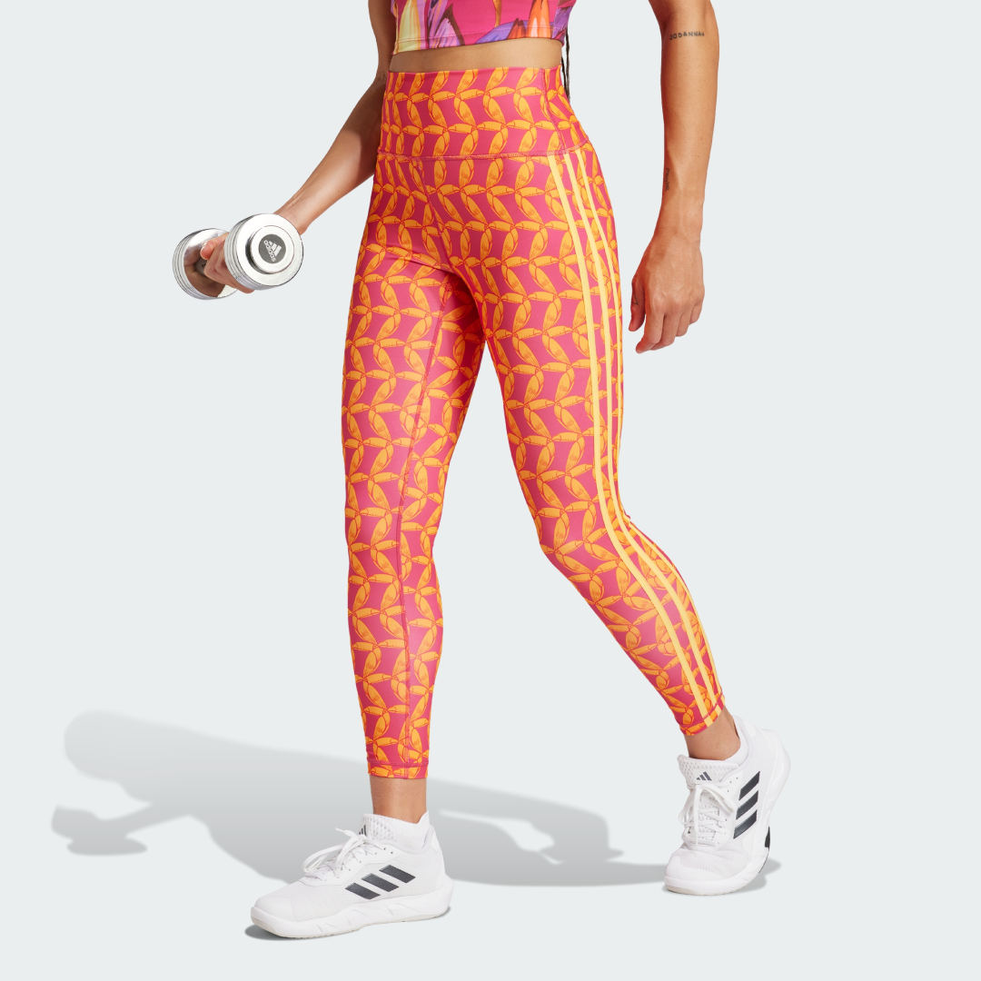 Клинове adidas Performance adidas x FARM Rio 7/8 Leggings Розово | JD6311, 0