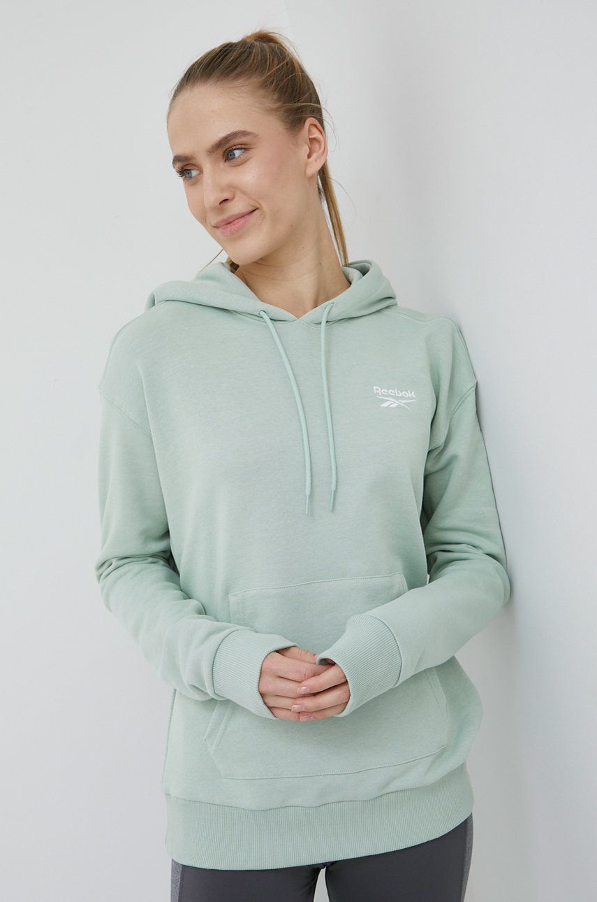 Суитчър Reebok Relaxed Fit Hoodie with Kangaroo Pocket Зелено | HB2327, 0