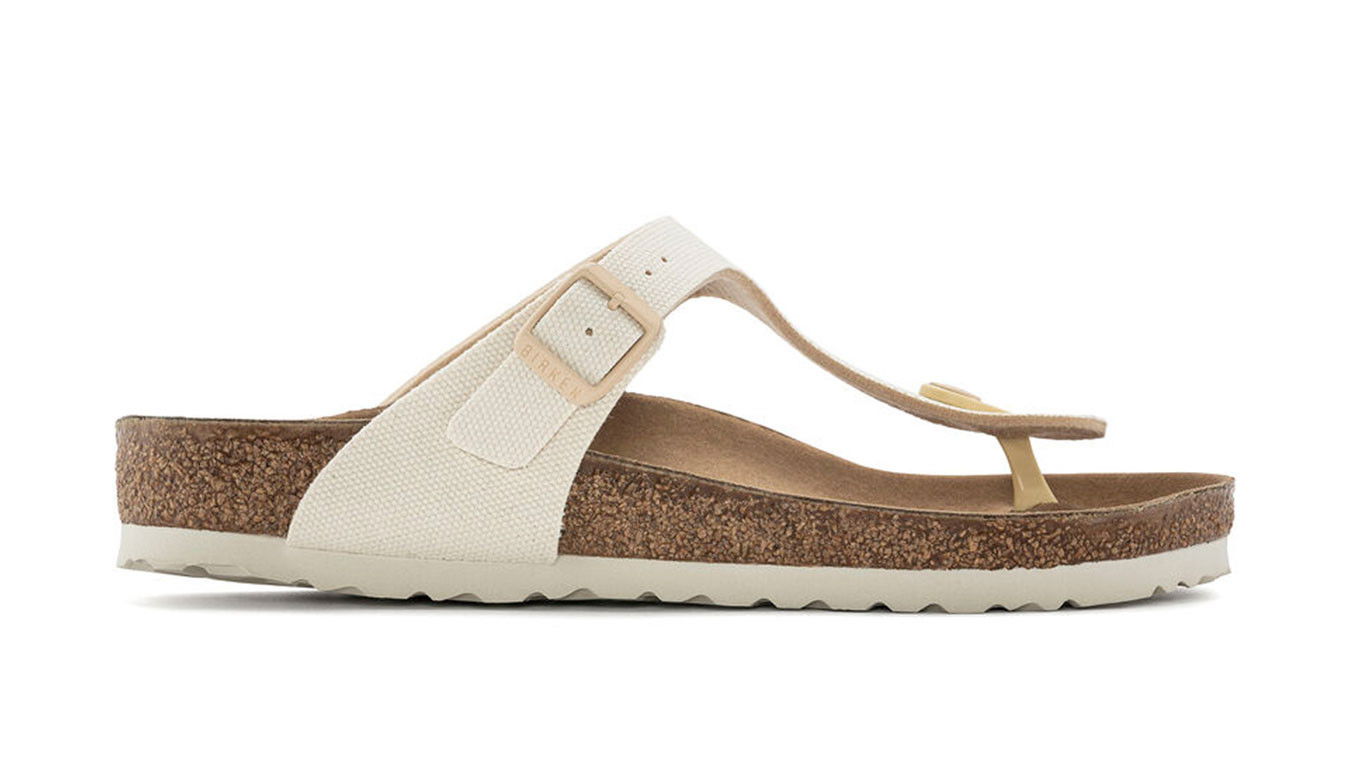 Кецове и обувки Birkenstock Gizeh Vegan Textile Narrow Fit Бежово | 1024085, 0