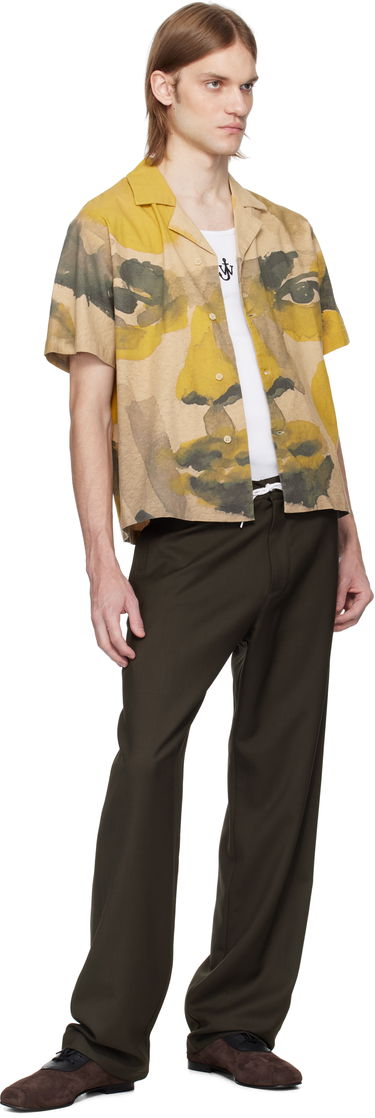 Риза KidSuper KidSuper Watercolor Face Camp Shirt Бежово | SS25-SST-04, 3