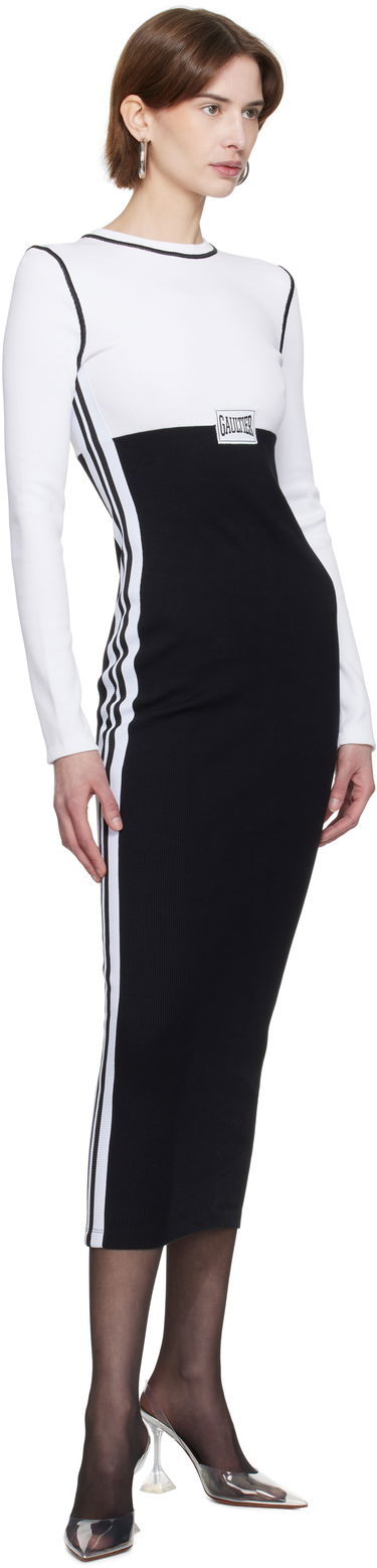 Pокля Jean Paul Gaultier Jean Paul Gaultier Color-Block Maxi Dress Черно | 25/33-F-RO343P-J080-0100, 3