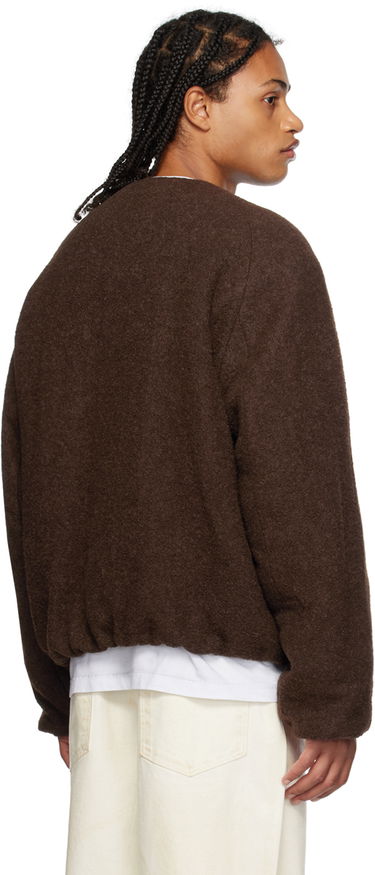 Пуловер We11done We11done Collarless Bomber Jacket Кафяво | WD-JP3-23-142-M-BR, 2