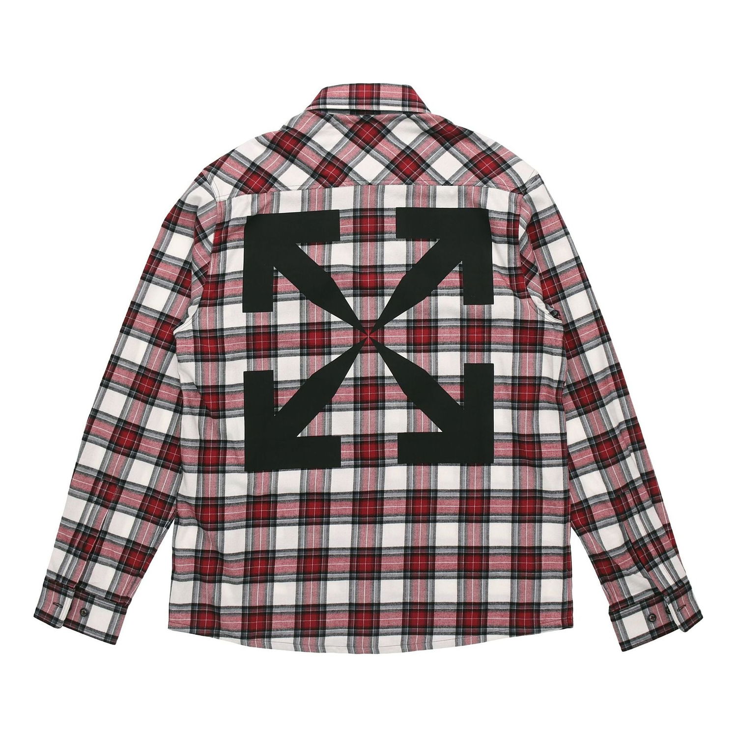 Риза Off-White Plaid Shirt With Back Arrow Червено | OMGA133R21FAB0022500, 0