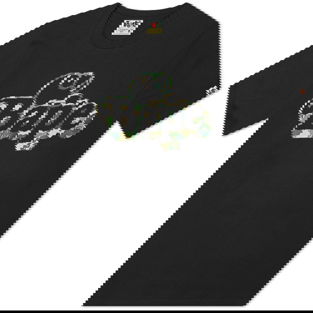 Тениска BAPE A Bathing Ape ABC Camo Milo On Tee Черно | 002TEI801003M-BGR, 0