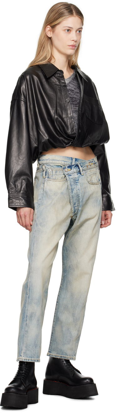 Пуловер R13 R13 Gathered Hem Cropped Sweater Сиво | R13WY227-Y158B, 3