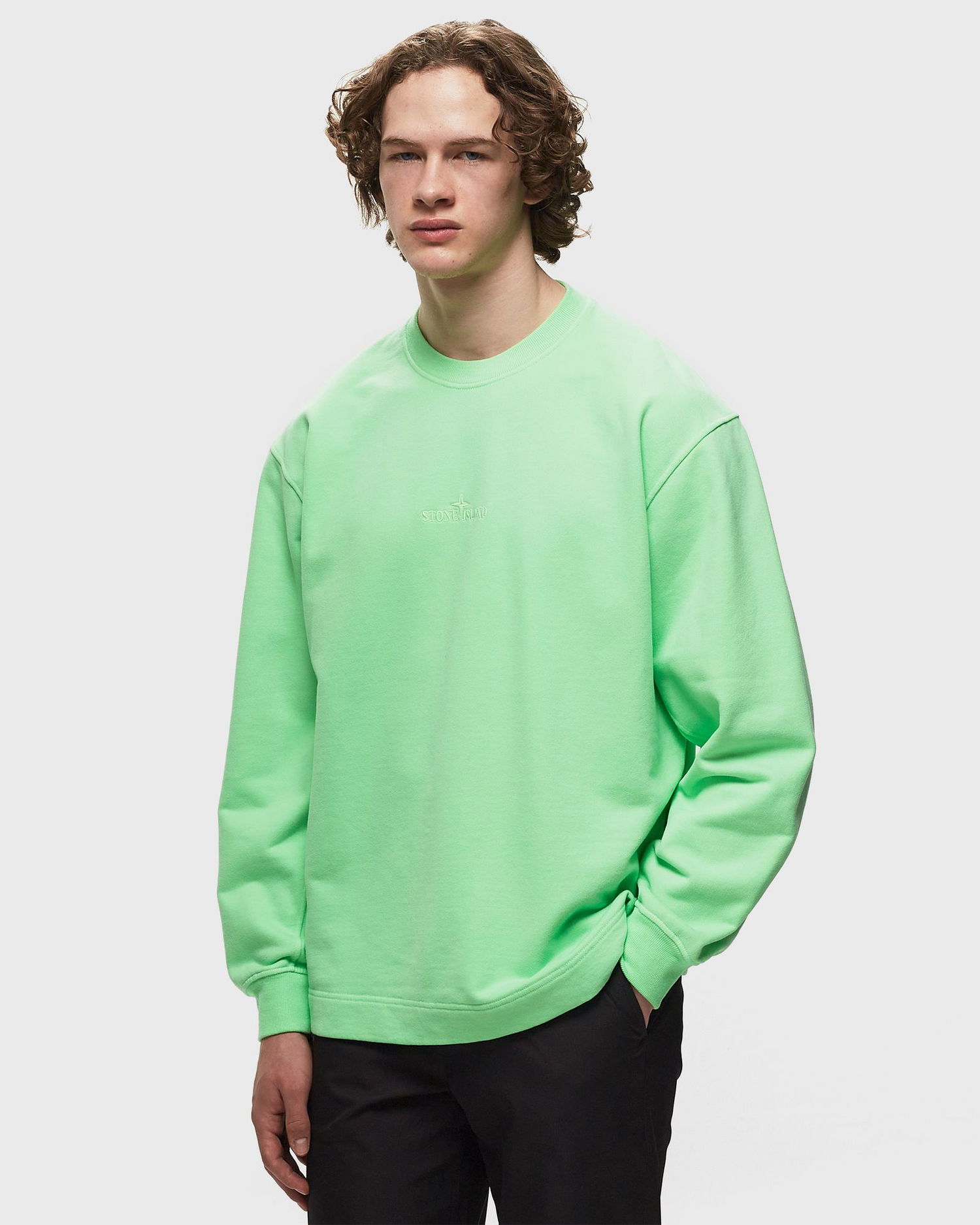 Пуловер Stone Island Cotton Crewneck Зелено | 791565477.V0052, 1