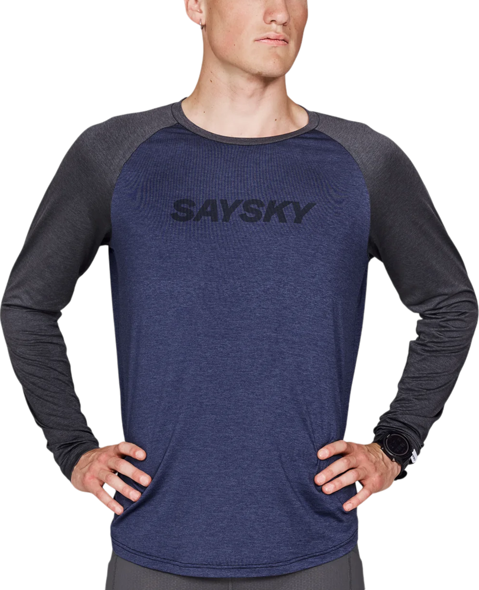 Тениска Saysky Saysky Logo Pace Long Sleeve T-Shirt Синьо | mmrls21c2007, 0