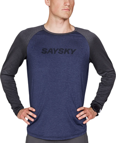 Тениска Saysky Saysky Logo Pace Long Sleeve T-Shirt Синьо | mmrls21c2007, 0