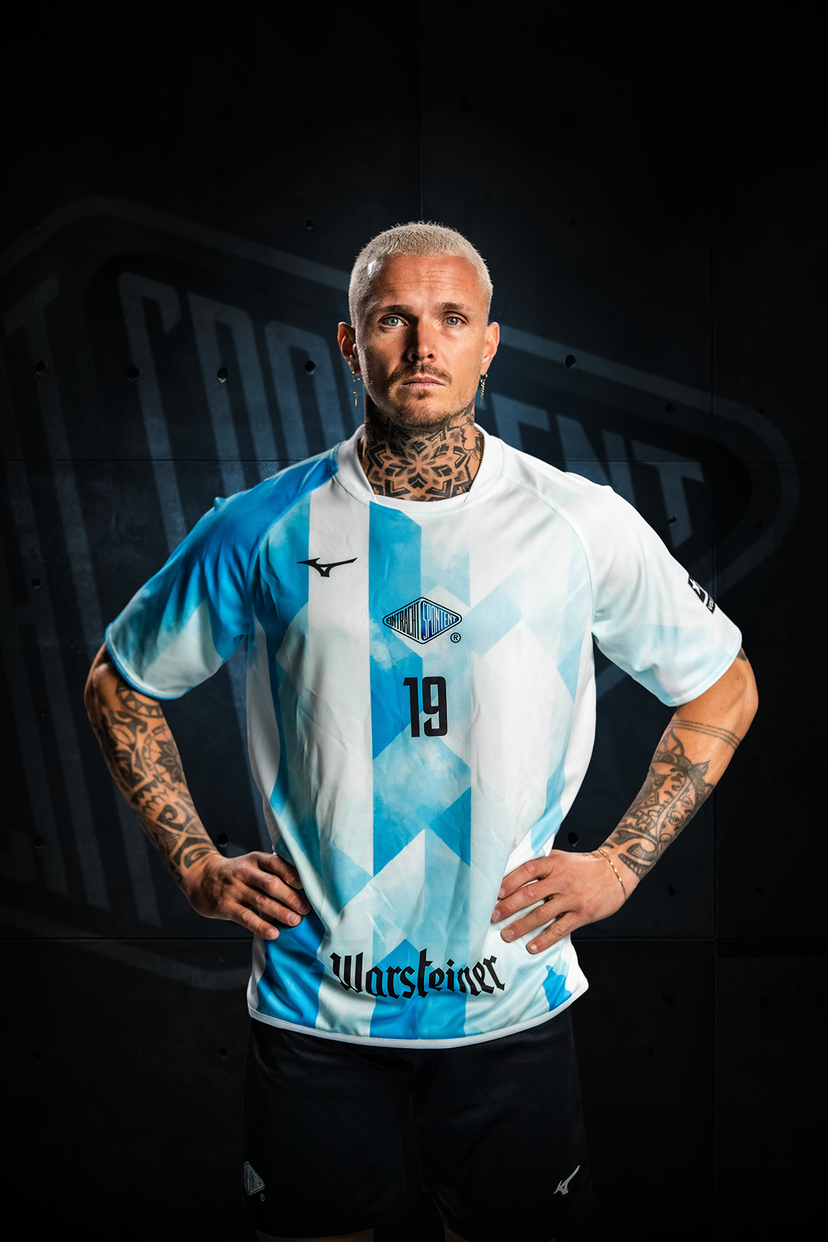 Фланелка Mizuno Eintracht Spontent Geometric Pattern Short-Sleeve Jersey 2025/2026 Многоцветен | 400017-white