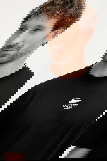 Тениска Lacoste Lacoste Paris Logo Print T-Shirt Черно | TH2739, 3