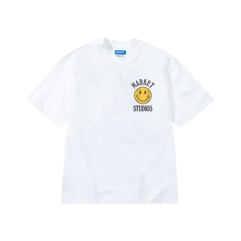 Тениска MARKET Smiley Upside Down Lockup T-Shirt Бяло | SS0228-WHITE