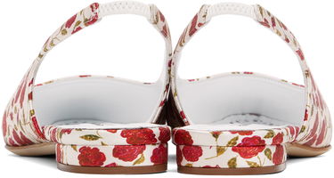 Грижа за обувките Manolo Blahnik Manolo Blahnik Sawra Slingback Ballerina Flats Бяло | 224-1686, 1