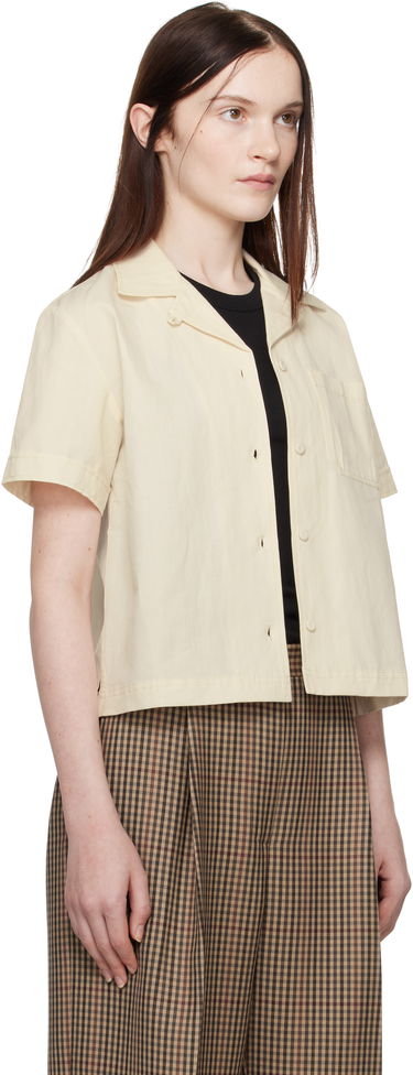 Риза A.P.C. A.P.C. Maeva Cropped Camp Collar Shirt Бежово | COHEJ-F12583, 1