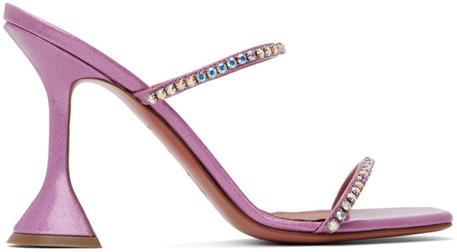 Amina Muaddi Gilda Crystal-Embellished Heeled Sandals