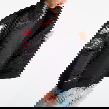 Яке бомбър Mitchell & Ness Blackout Heavyweight Satin Jacket Chicago Bulls NBA Черно | JK15027-CBUBLCK, 3