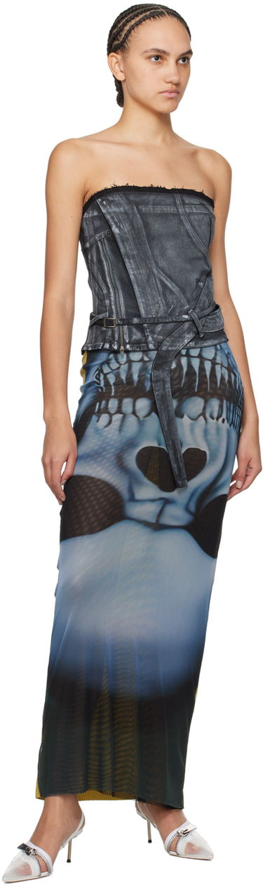 Потник Ottolinger Ottolinger Zip Denim Corset Top Сиво | 1704812, 3