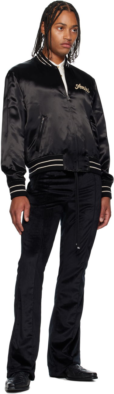 Яке бомбър AMIRI Amiri 'Club Amiri' Satin Bomber Jacket Черно | AMOUBB1056, 3