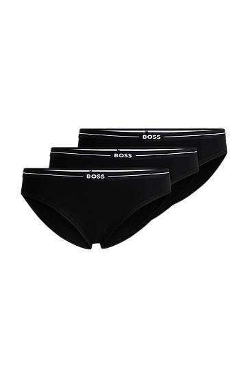гащички BOSS BOSS Three-Pack Stretch-Cotton Briefs with Logo Waistbands undefined | 50510016, 0