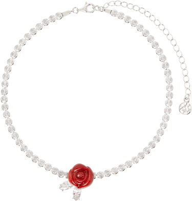 Колие SHUSHU/TONG YVMIN Edition Ceramic Rose and Crystal Choker Necklace Червено | 25649RED00NN, 0