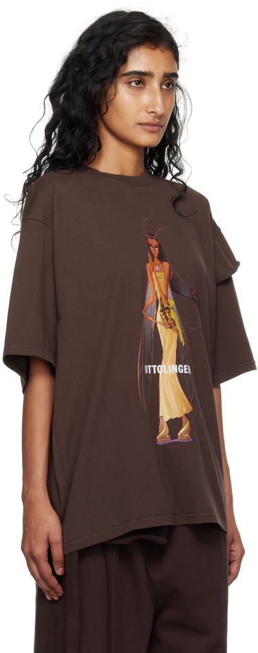 Тениска Ottolinger Ottolinger Deconstructed Boxy T-Shirt Кафяво | 115-102415-05, 1