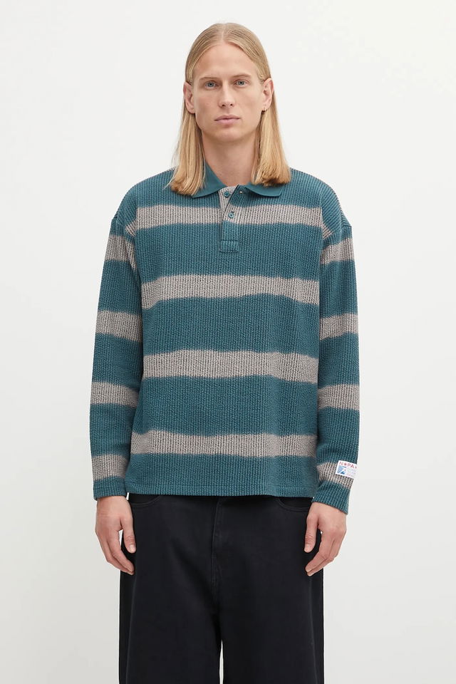 Martine Rose Striped Knit Long-sleeve Polo