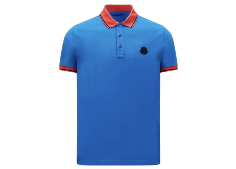 Поло тениска Moncler Logo Polo Tee Синьо | I10918A000128445472K