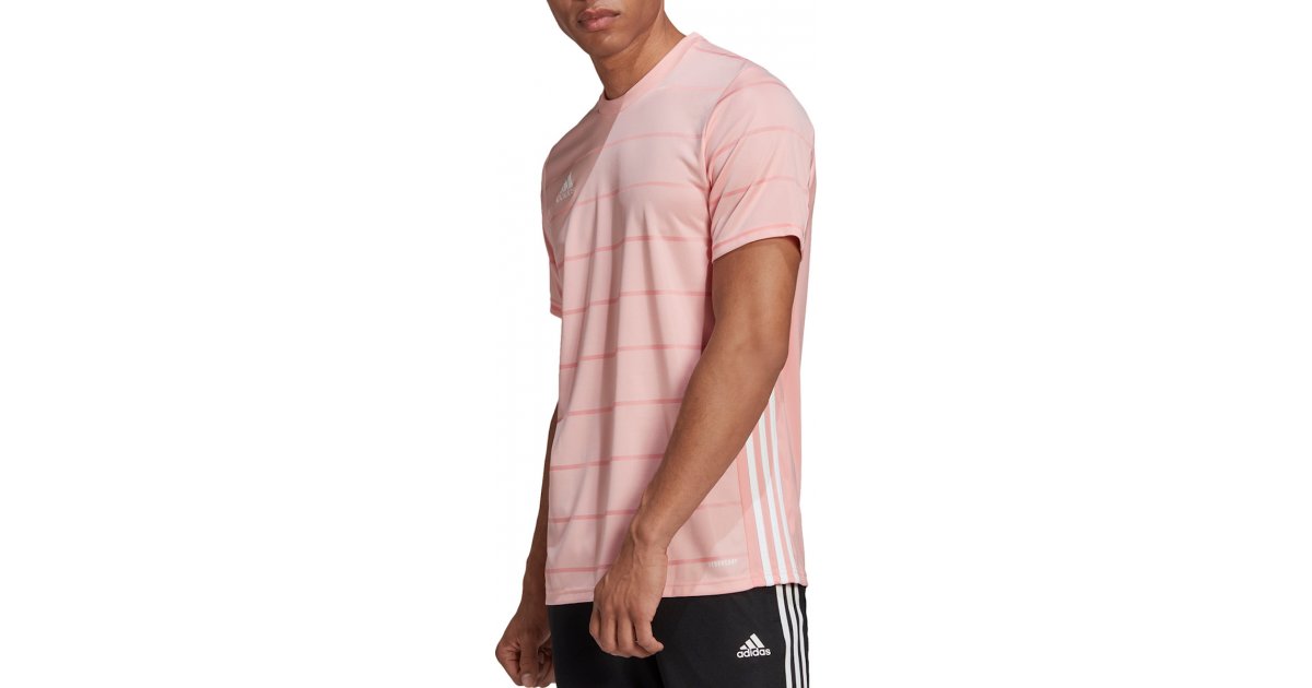Тениска adidas Originals Pink Striped Training T-Shirt Розово | ft6761, 1