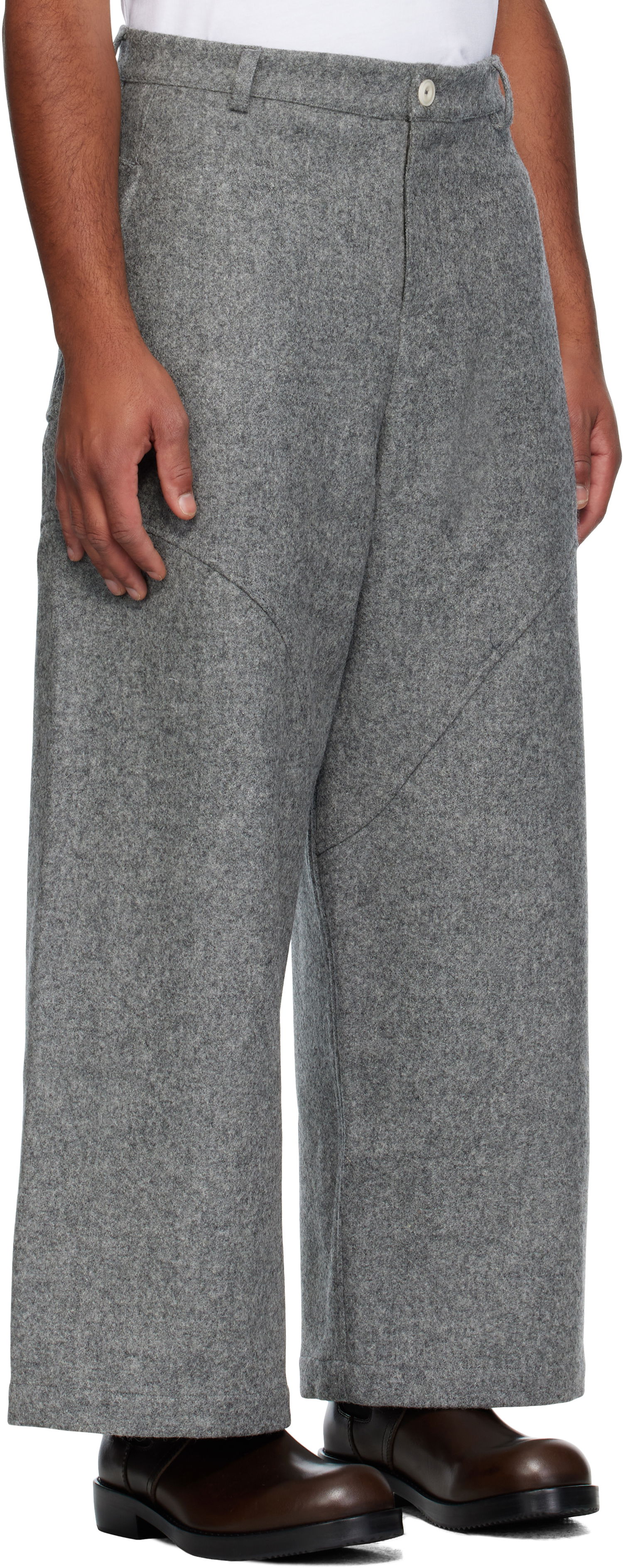 Панталони sage NATION SAGE NATION Wool Carpenter Trousers Сиво | S039 CARPENTER TROUSER WOOL MA, 1
