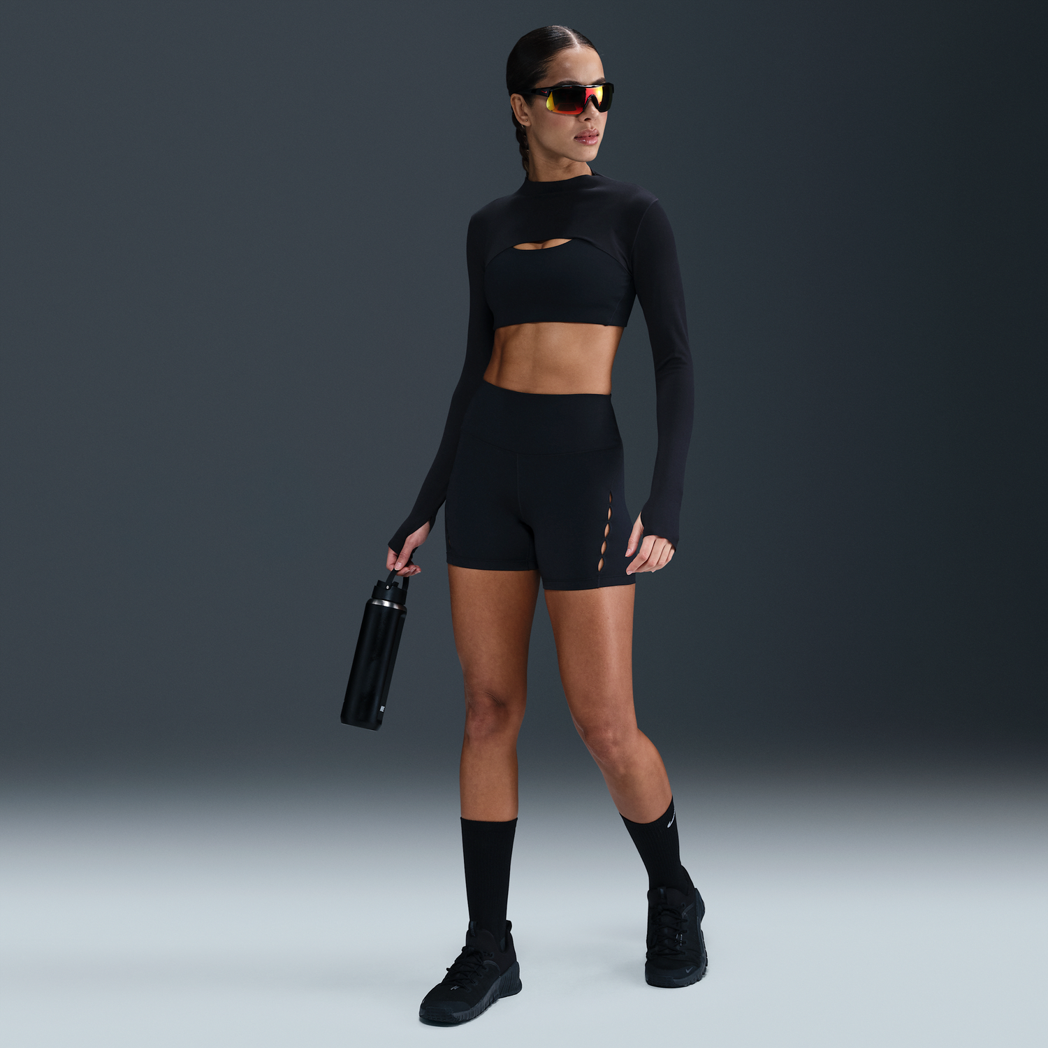 Къси панталони Nike Nike One High-Waisted 5" Bike Shorts Черно | HJ3646-010, 0