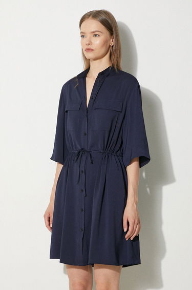 Pокля MAISON KITSUNÉ Maison Kitsuné Double Pocket Mini Dress Тъмно синьо | MW01607WF0022, 3