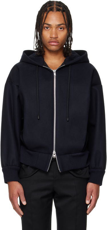 Яке бомбър Simone Rocha Simone Rocha Hooded Zip Bomber Jacket Тъмно синьо | 6145B 1265, 0