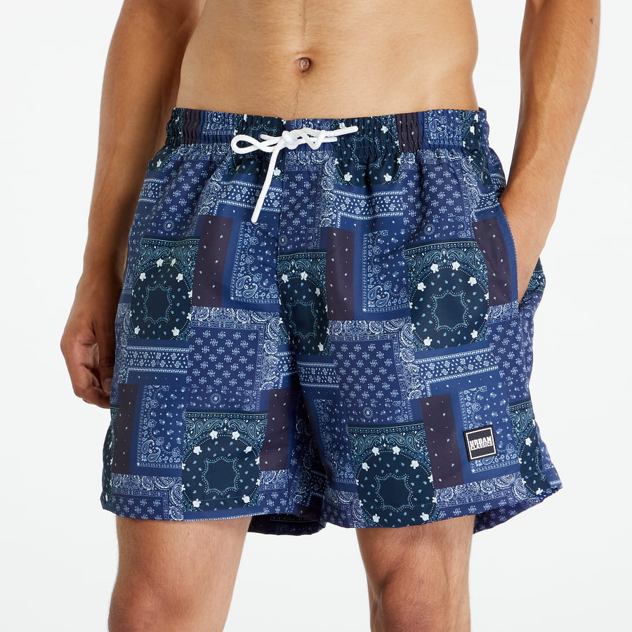 Бански Urban Classics Pattern Swim Shorts Синьо | TB2679-03773, 1