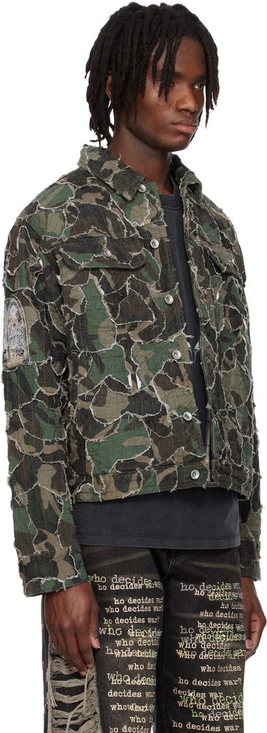 Яке Who Decides War Who Decides War Camo Trucker Jacket Зелено | 1131230011SS25, 1