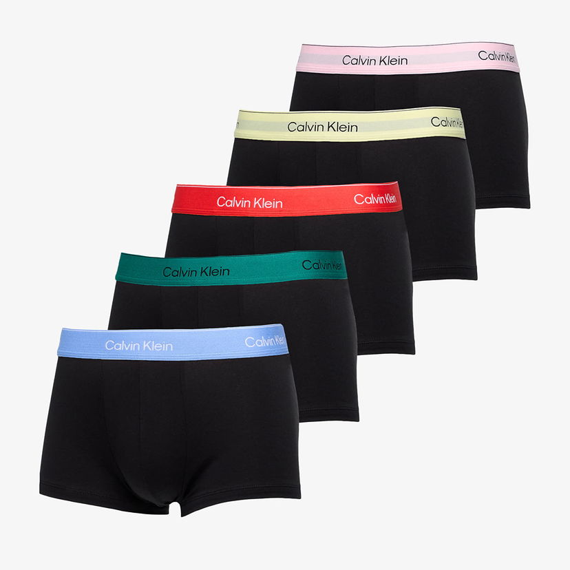 Боксерки CALVIN KLEIN Icon Cotton Stretch Low Rise Trunk 5-Pack Black Черно | LV00NB4230 VSU
