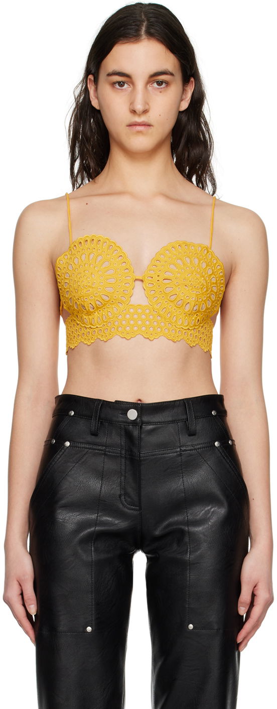Сутиен Stella McCartney Stella McCartney Women's Scalloped Camisole Жълто | 6T00593BU304, 0