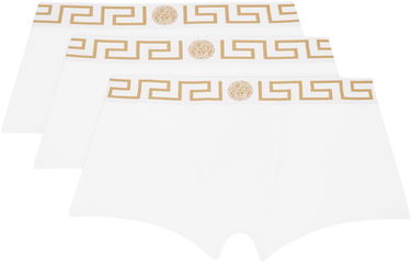 Боксерки Versace Three-Pack Greca Border Boxers Бяло | AU10326_A232741, 0