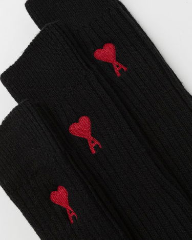 Чорапи AMI 3 Pack A Heart Ribbed Socks Черно | USC003-379-001, 4