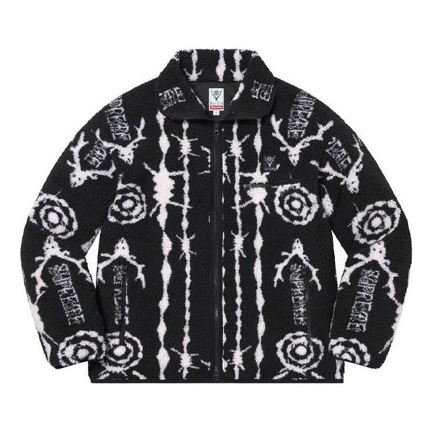 Яке бомбър Supreme Supreme x SOUTH2 WEST8 Fleece Jacket Черно | SUP-SS21-649