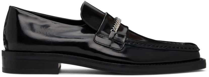 Кецове и обувки Martine Rose Martine Rose Square Toe Loafers with Chain Черно | CMR-1026LHM