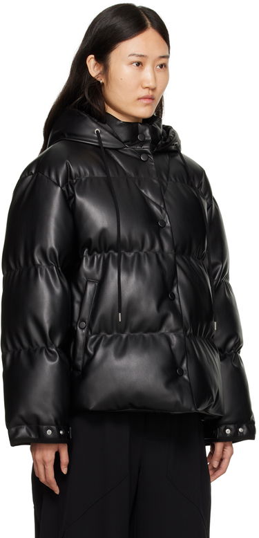 Пухо яке Stella McCartney Stella McCartney Faux-Leather Puffer Jacket Черно | 6800773BU393, 1
