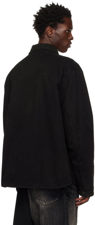Риза We11done Designer Half-Zip Oversized Shirt Черно | WD-SH3-22-157-U-BK, 2