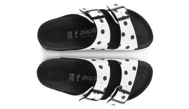 Кецове и обувки Birkenstock Papillio Arizona Platform BF White Black Dots Narrow Бяло | 1015878, 5
