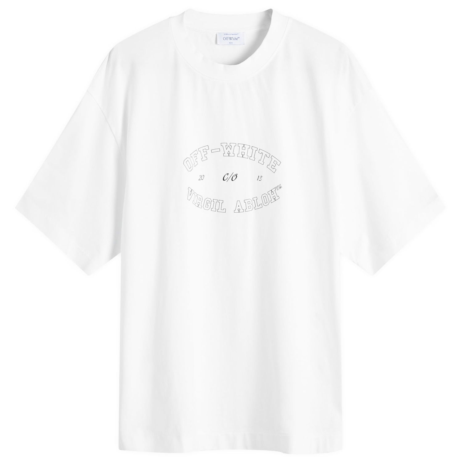 Тениска Off-White College Skate T-Shirt Бяло | OMAA120F24JER00M0110, 0