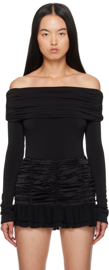 боди GUIZIO Guizio Lola Off-the-Shoulder Bodysuit Черно | F24D01K012, 0
