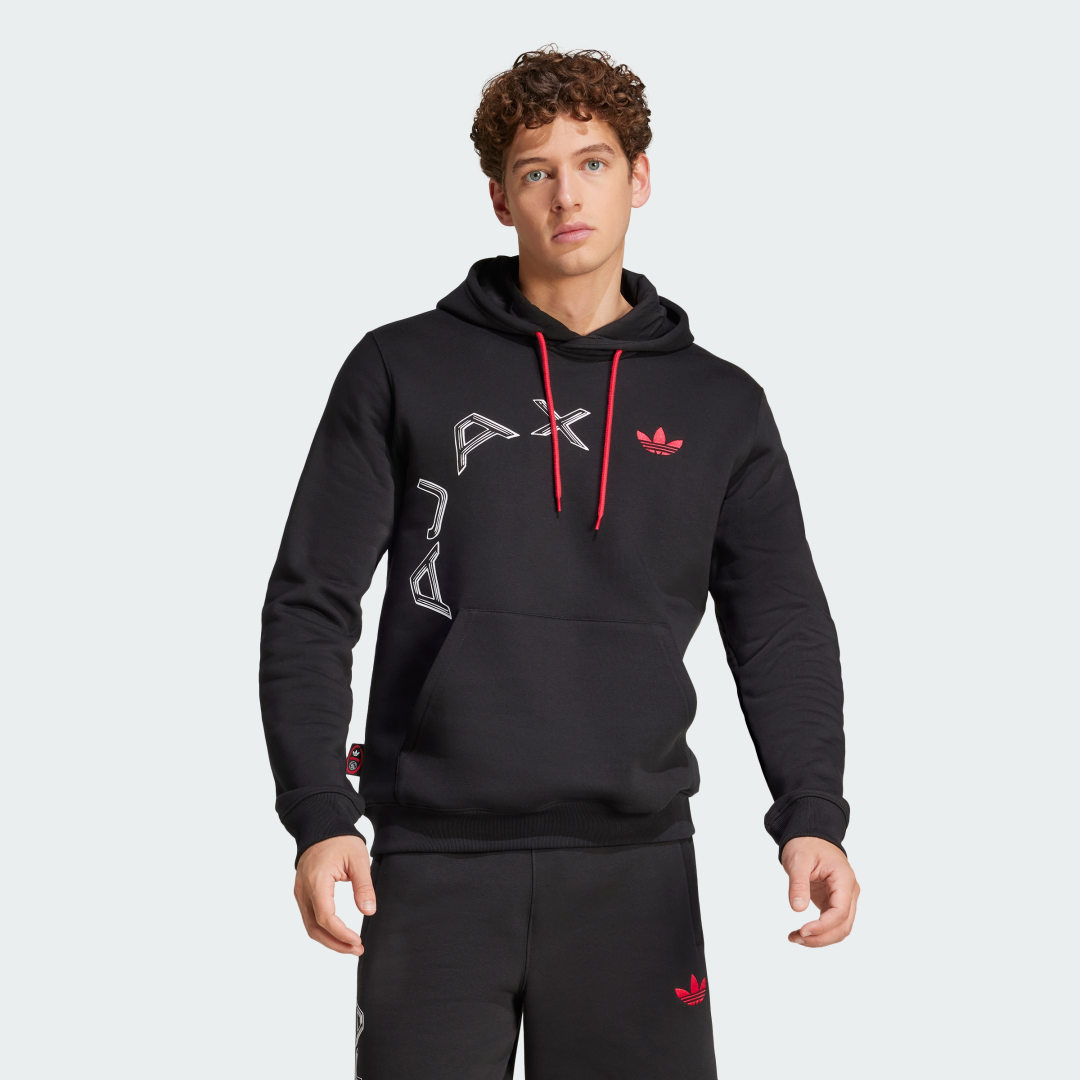 Суитчър adidas Performance Ajax Amsterdam Graphic Hoodie Черно | JJ2898, 0