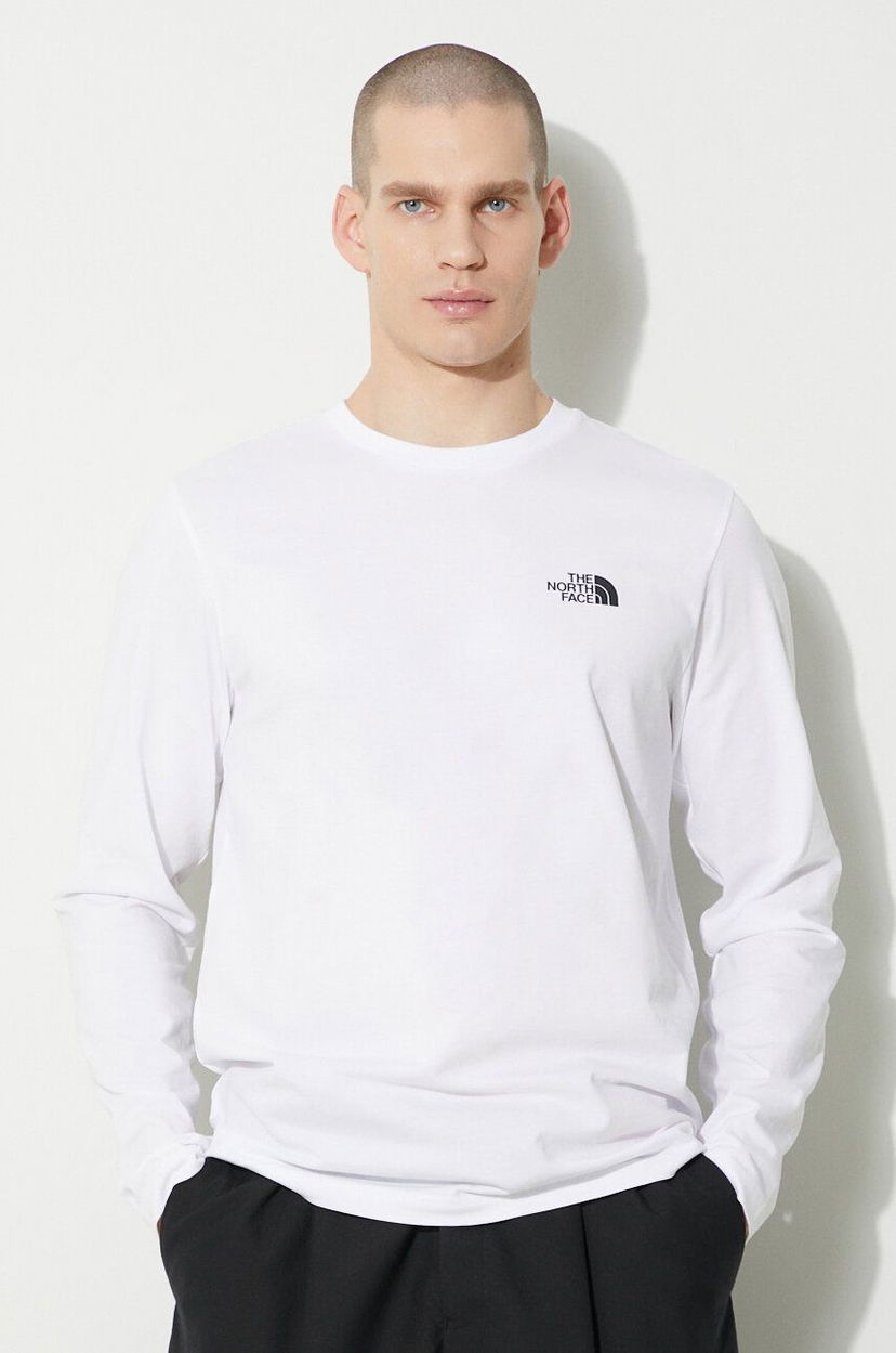 Тениска The North Face Simple Dome Long Sleeve T-Shirt Бяло | NF0A87QNFN41